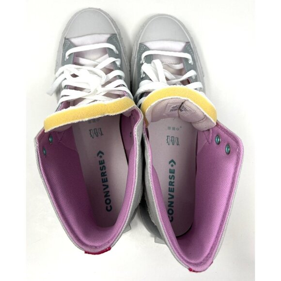 Chuck Taylor All Star Marbled Patch Mens Size 10.5 W 12.5 Pink Grey Blue A00415C - Picture 6 of 14